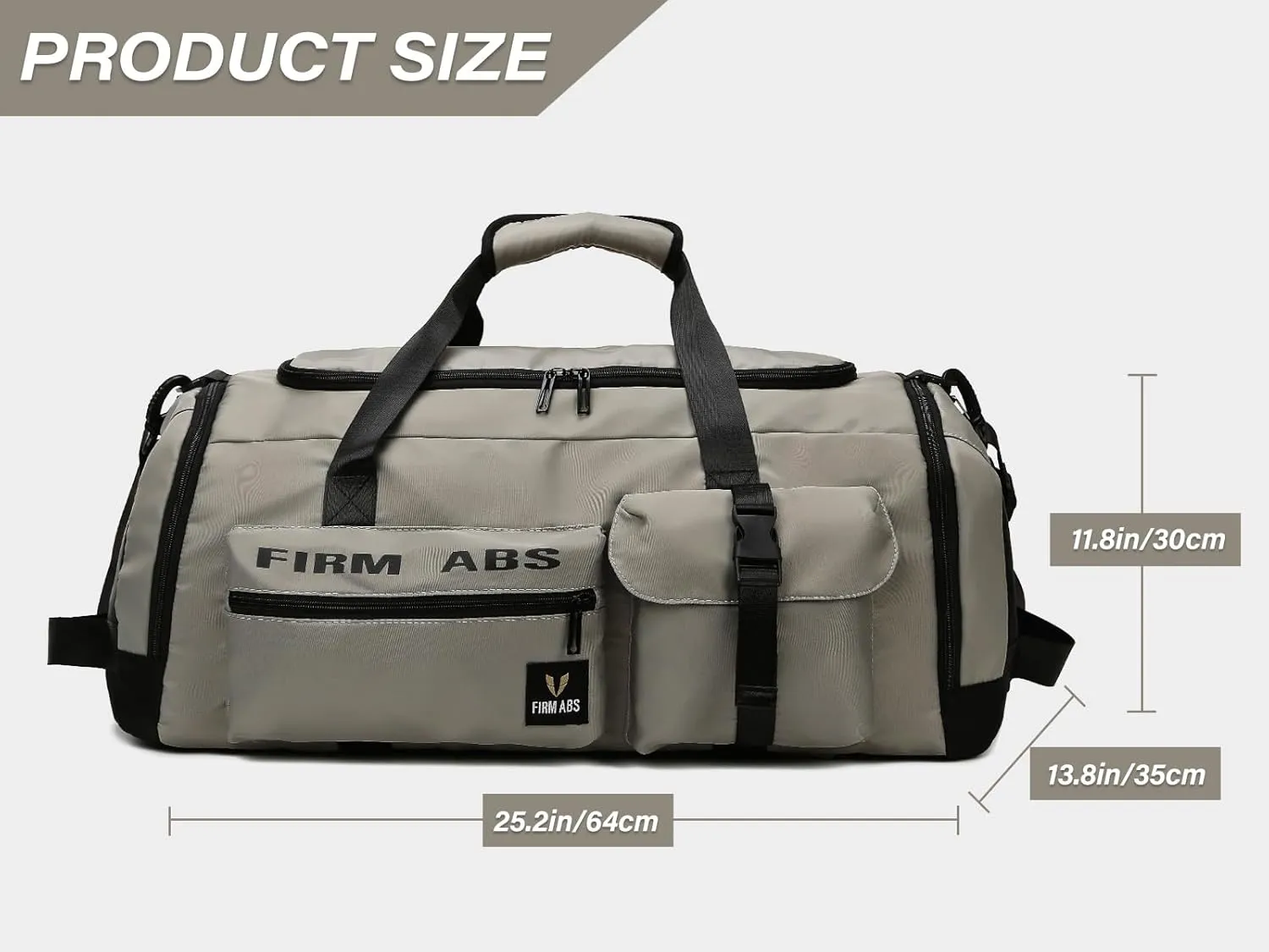 3 in 1 Gym Bag for Men and Women, 65L Large Capacity Travel Duffle Bags Convertible Backpack Weekender Overnight Bag with Shoes Compartment and Dry and Wet Separation