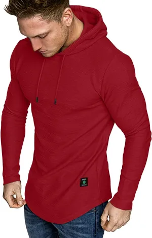 Aiyino Men's Short Sleeve Athletic Hoodies Sport Sweatshirt Solid Color Fashion Pullover
