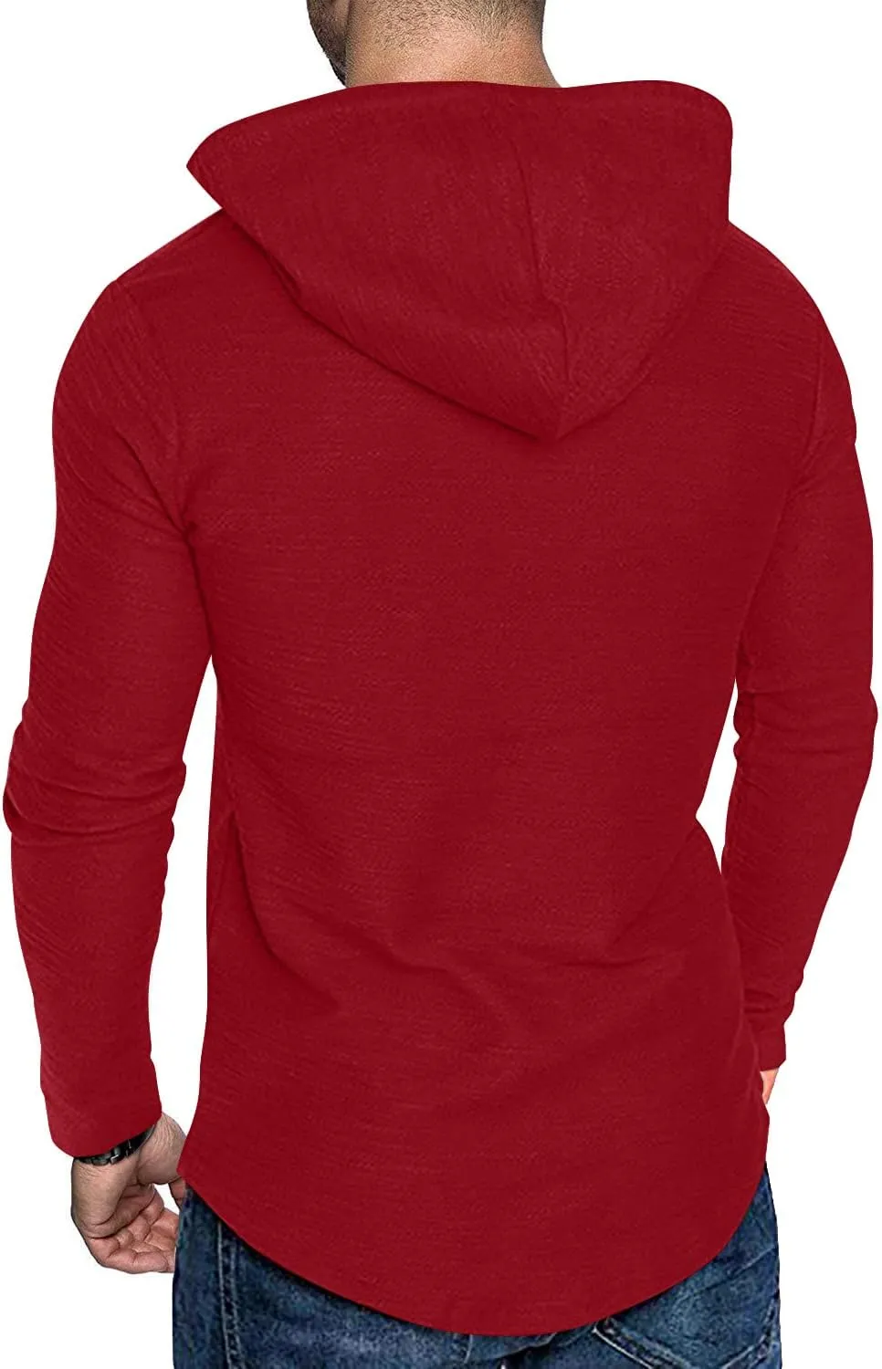 Aiyino Men's Short Sleeve Athletic Hoodies Sport Sweatshirt Solid Color Fashion Pullover