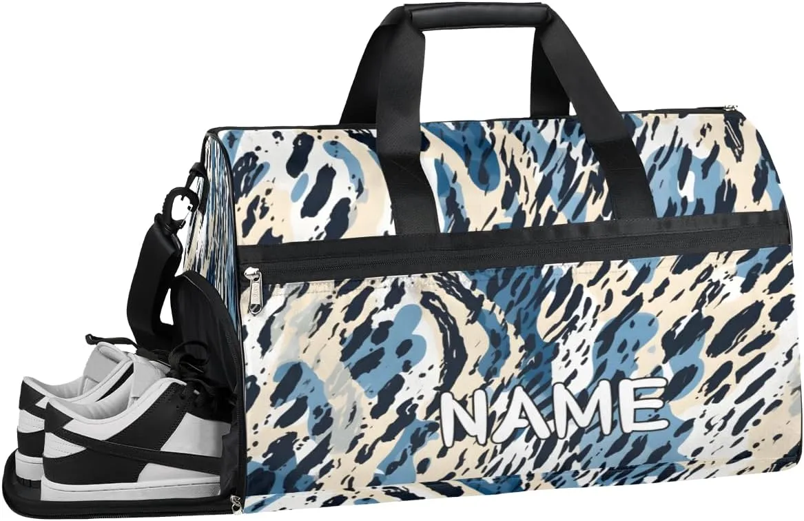Animal Skin Graffiti Sports Gym Bag with Wet Pocket & Shoes Compartment Travel Duffel Bag for Women Men Custom Sports Gym Bag Personalized Overnight Stay Weekend Tote Beach Luggage