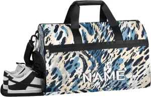 Animal Skin Graffiti Sports Gym Bag with Wet Pocket & Shoes Compartment Travel Duffel Bag for Women Men Custom Sports Gym Bag Personalized Overnight Stay Weekend Tote Beach Luggage