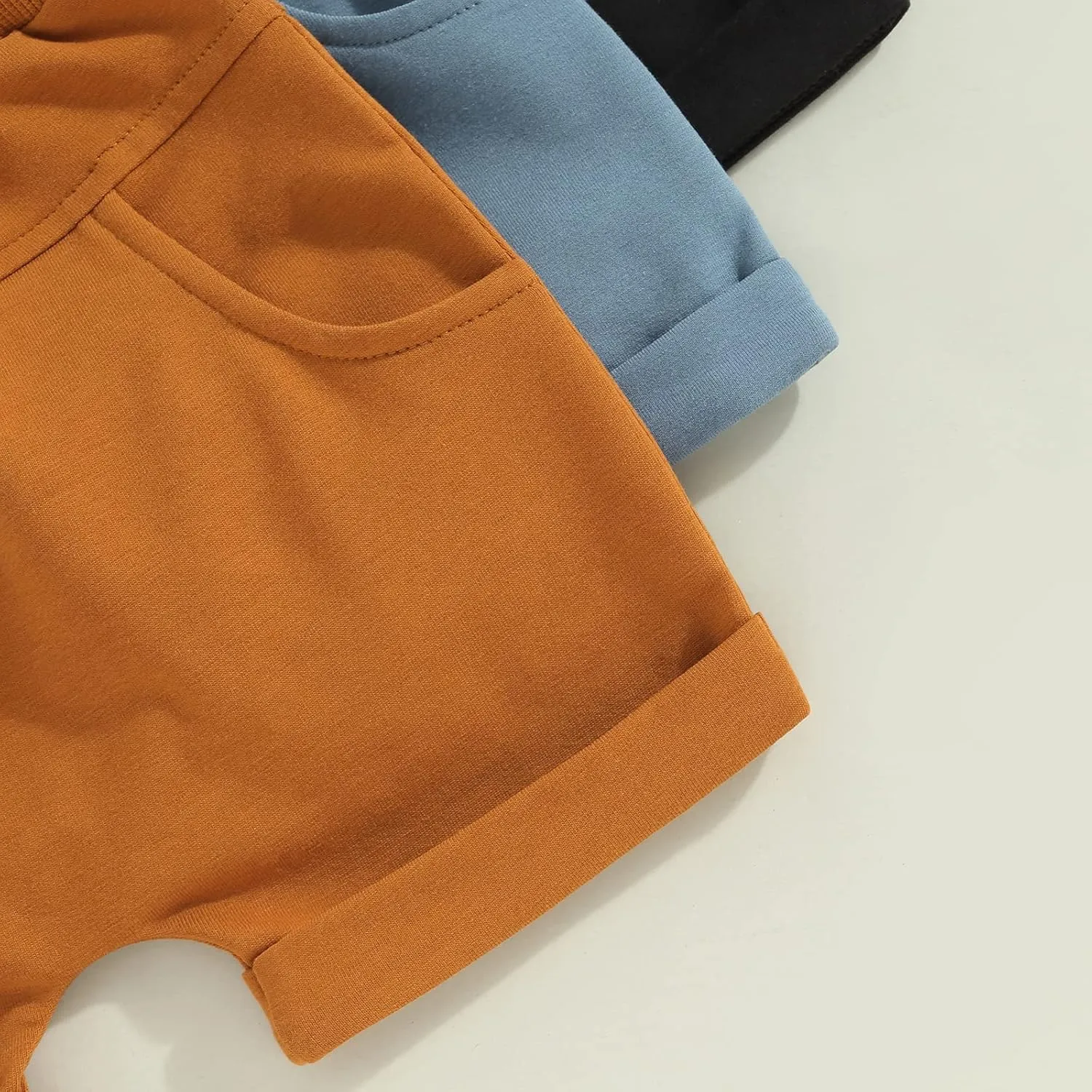 Baby Boys' Toddler 3-Pack Pull-on Jogger Shorts Knit Shorts Classic Fit Elastic Waist Shorts Kids Multipacks Pants