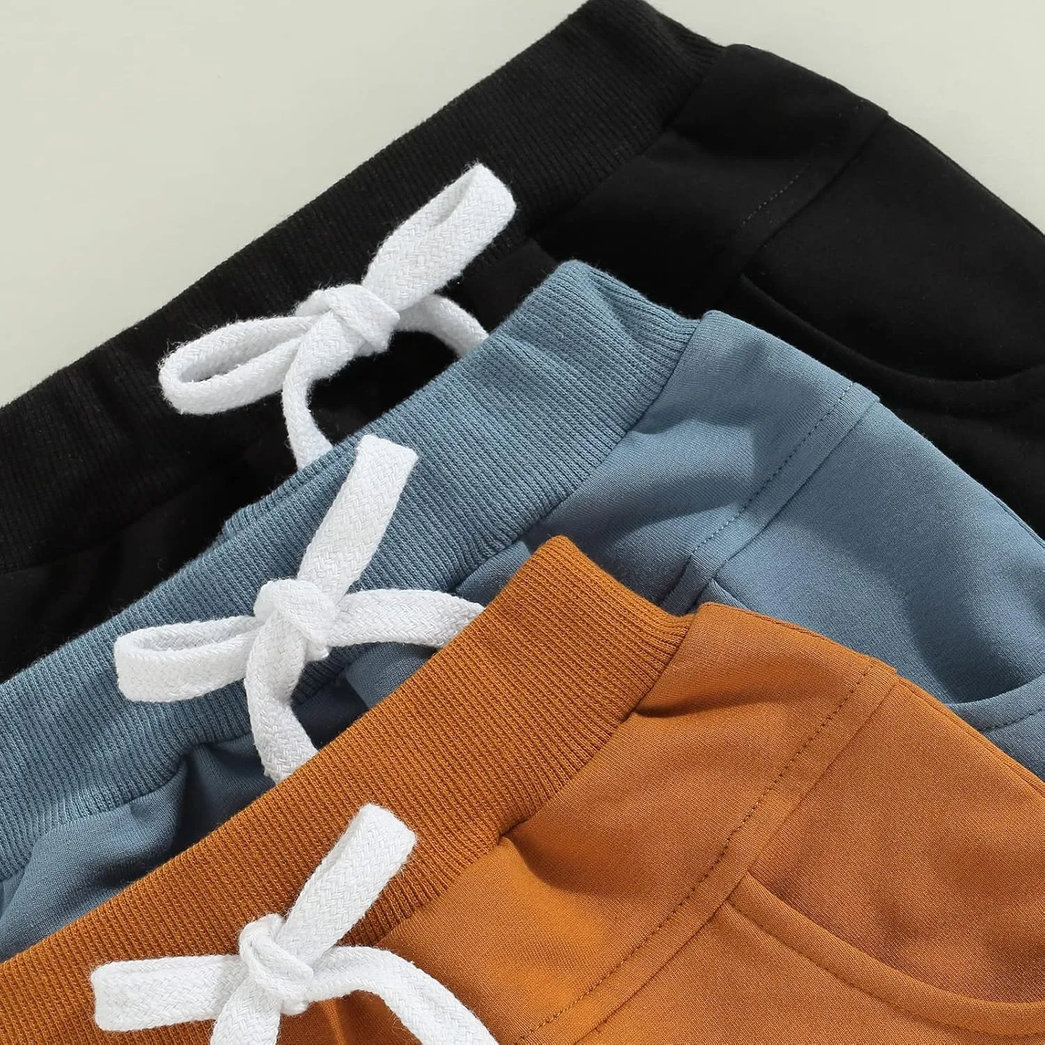 Baby Boys' Toddler 3-Pack Pull-on Jogger Shorts Knit Shorts Classic Fit Elastic Waist Shorts Kids Multipacks Pants