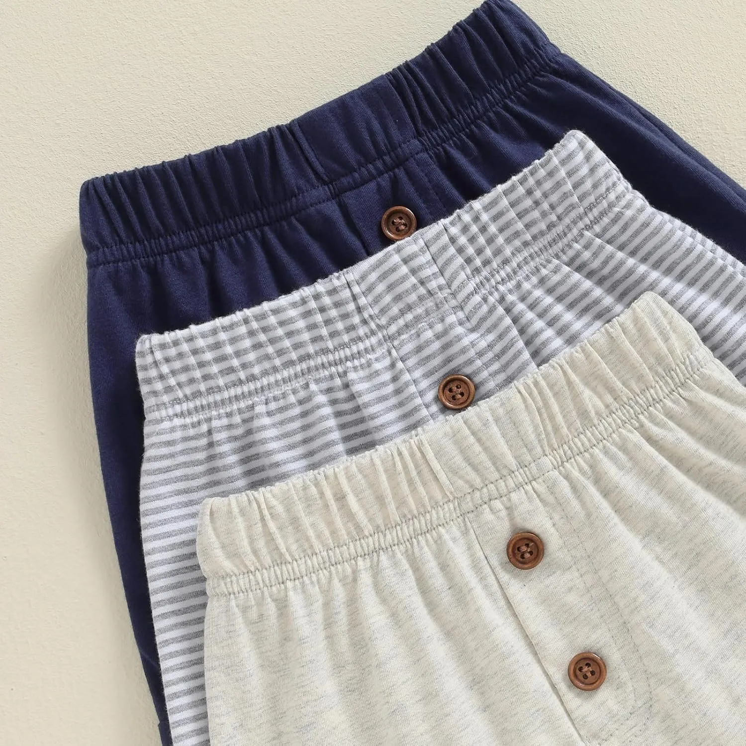 Baby Boys' Toddler 3-Pack Pull-on Jogger Shorts Knit Shorts Classic Fit Elastic Waist Shorts Kids Multipacks Pants