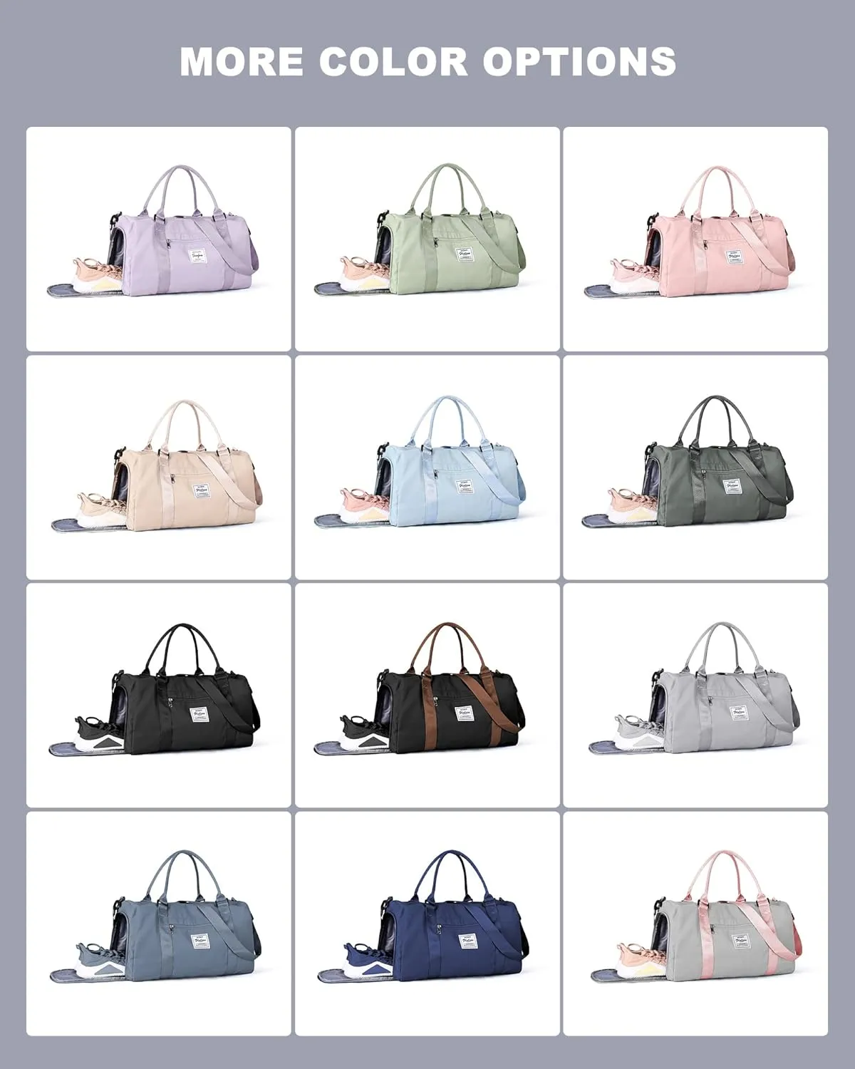 Bag Womens Mens with Shoes Compartment and Wet Pocket,Travel Duffel Bag for Women for Plane,Sport COLOY Tote Bags Swimming Yoga,Small Waterproof Weekend Overnight Bag Carry on Bag Hospita