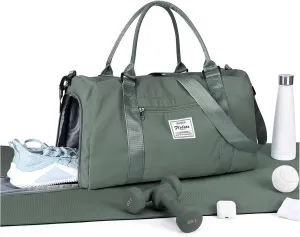 Bag Womens Mens with Shoes Compartment and Wet Pocket,Travel Duffel Bag for Women for Plane,Sport Tote Bags Swimming Yoga,Small Waterproof Weekend Overnight Bag Carry on Bag Hospita