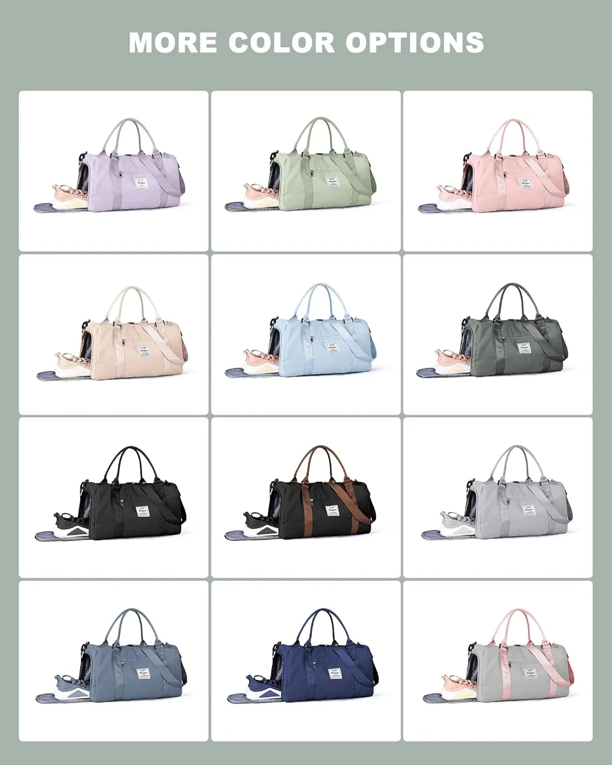 Bag Womens Mens with Shoes Compartment and Wet Pocket,Travel Duffel Bag for Women for Plane,Sport Tote Bags Swimming Yoga,Small Waterproof Weekend Overnight Bag Carry on Bag Hospita