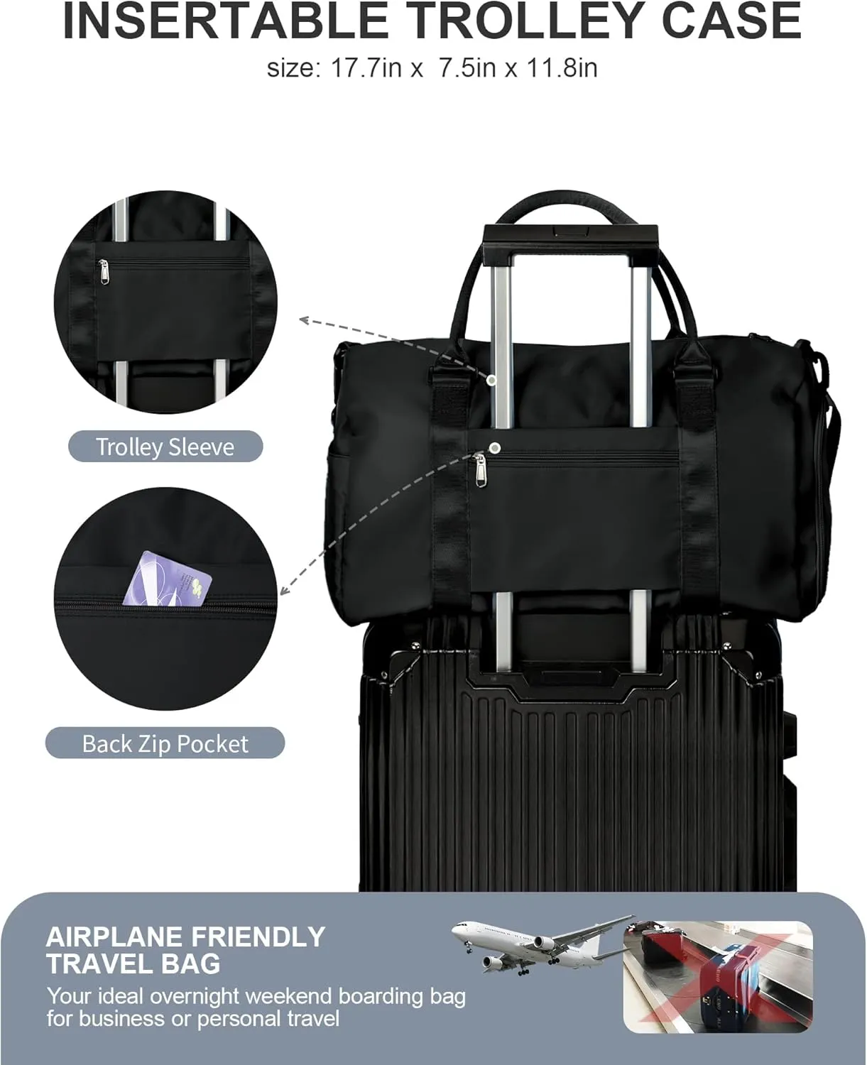 Bag Womens Mens with Shoes Compartment and Wet Pocket,Travel Duffel Bag for Women for Plane,Sport Tote Bags Swimming Yoga,Waterproof Weekend Overnight Bag Carry on Bag Hospital Holdalls
