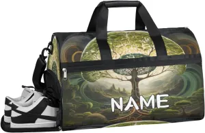 Beautiful Trees Summer Sports Gym Bag with Wet Pocket & Shoes Compartment Travel Duffel Bag for Women Men Custom Sports Gym Bag Personalized Overnight Stay Weekend Tote Beach Luggage