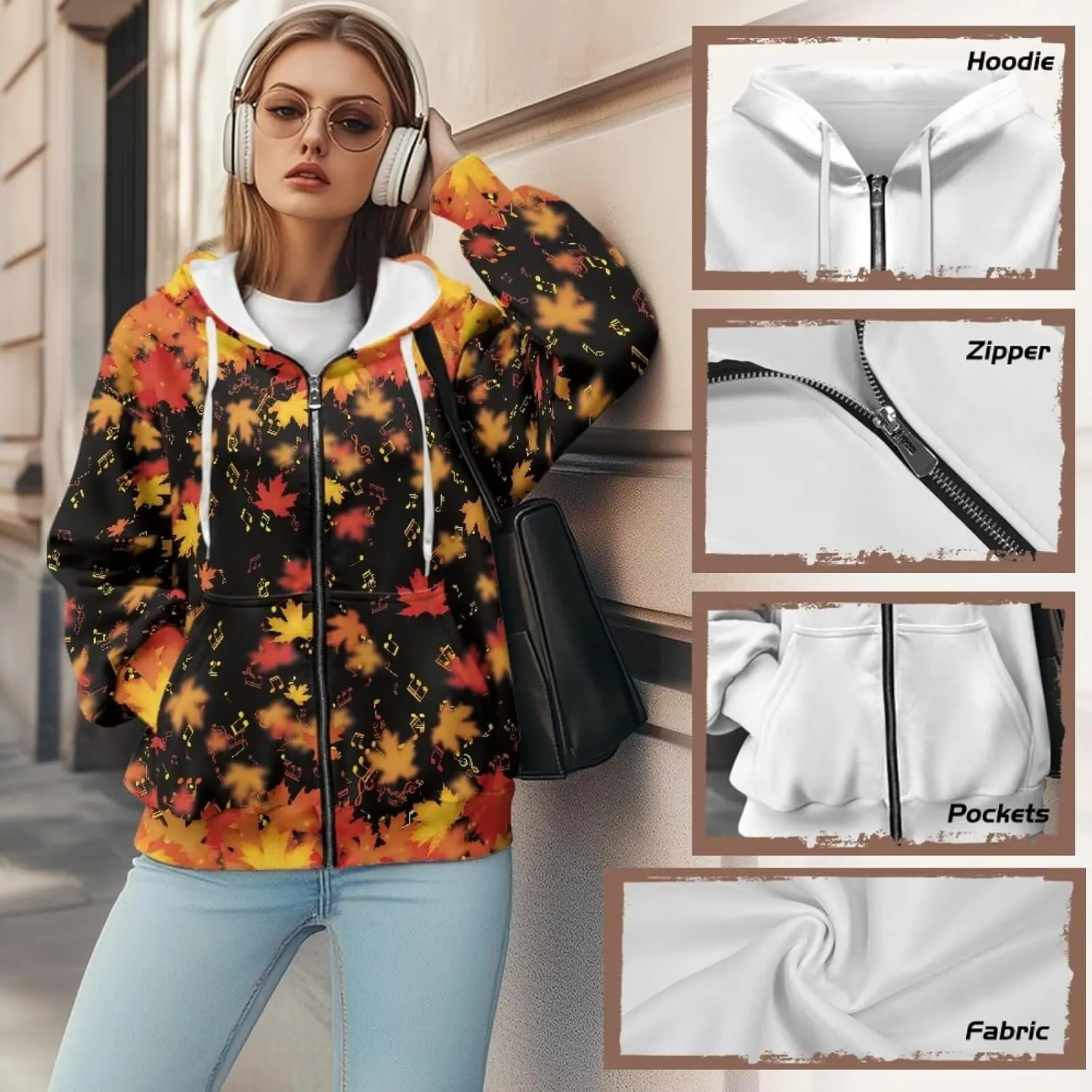Binienty Hoodie Zip Up Women Oversized Sweatshirts Lightweight Casual Jacket Y2K Clothes Drawstring Hoody Streetwear