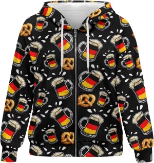 Binienty Hoodie Zip Up Women Oversized Sweatshirts Lightweight Casual Jacket Y2K Clothes Drawstring Hoody Streetwear