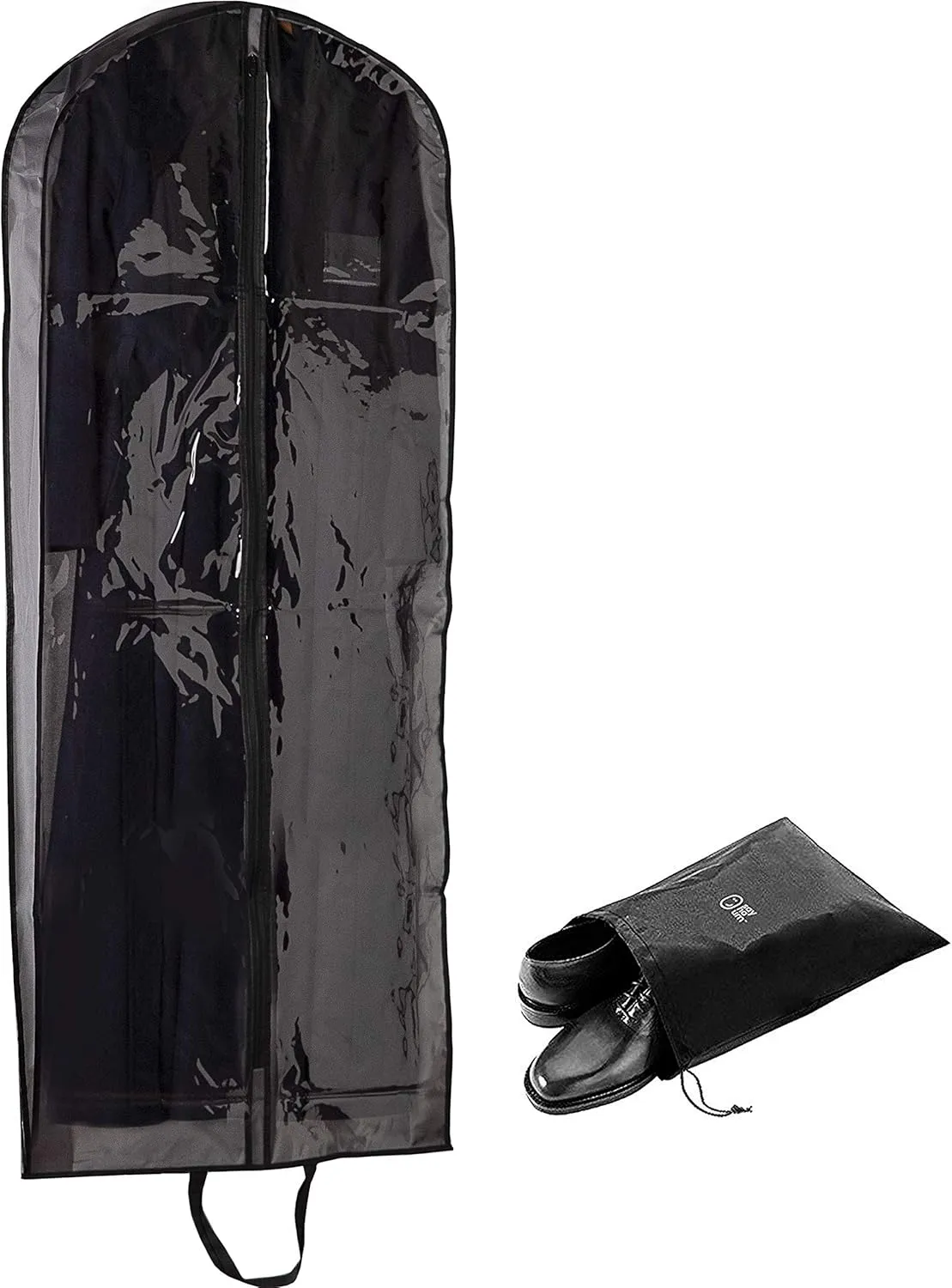 Breathable Long Clear Coat   Fur Storage Garment Bag | 54 Inch   5 Inch Gusset | Mink, Wool, Winter, Trench Coat, Long Dress Cover | Hanging Clothes Protector