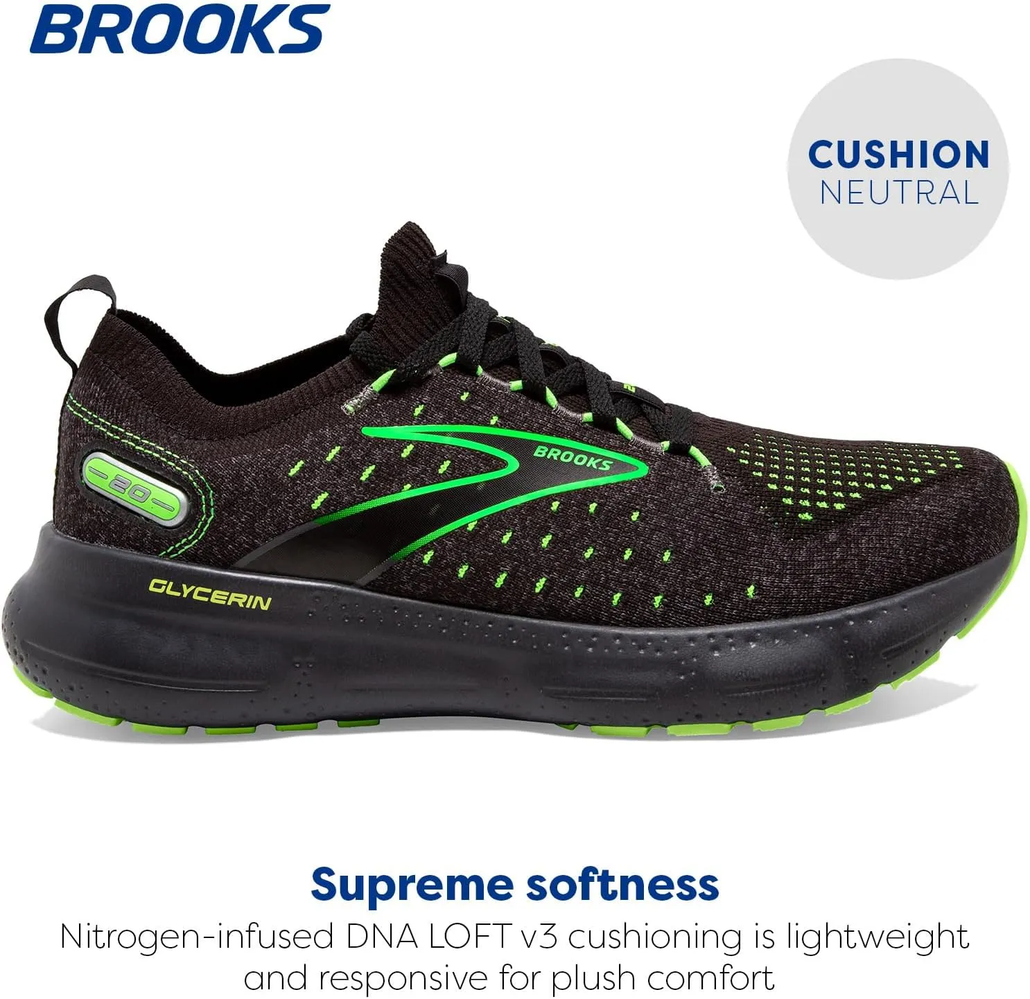 Brooks Men’s Glycerin StealthFit 20 Neutral Running Shoe