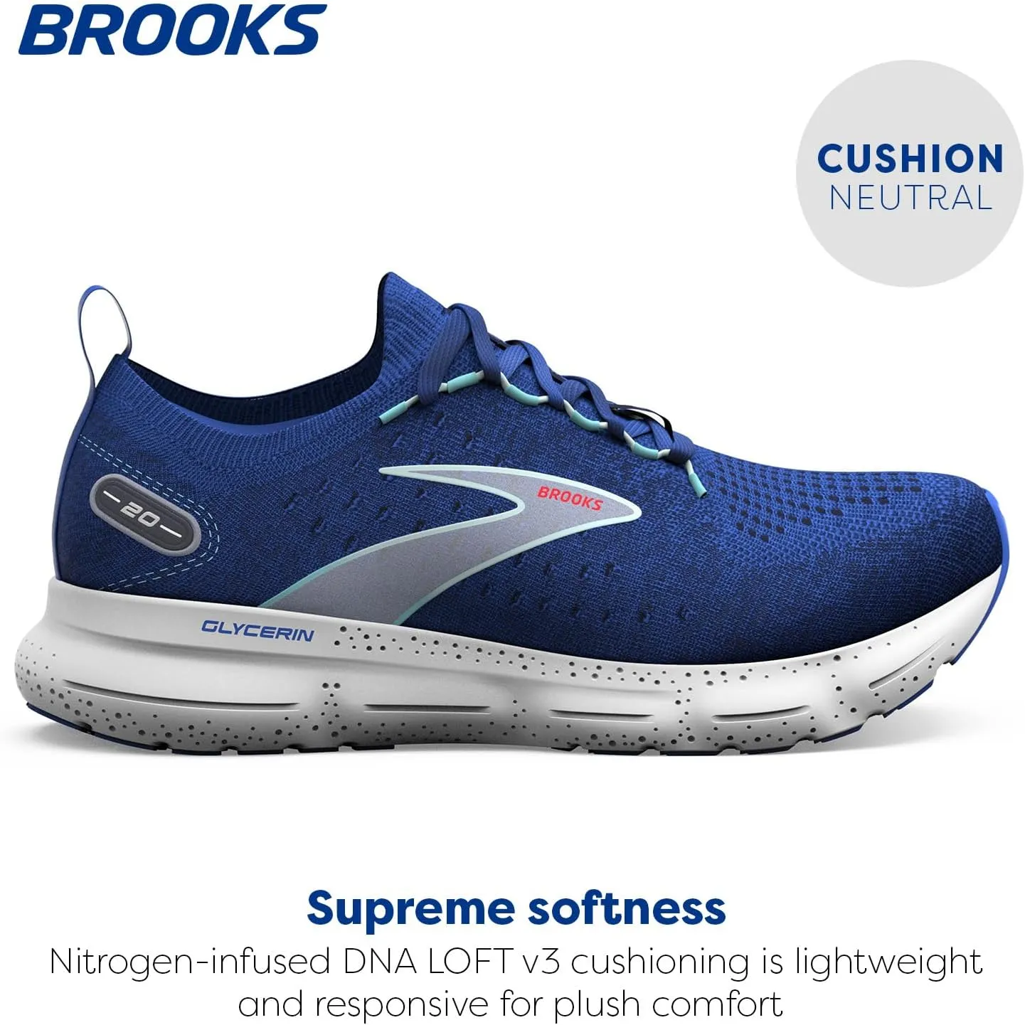 Brooks Men’s Glycerin StealthFit 20 Neutral Running Shoe