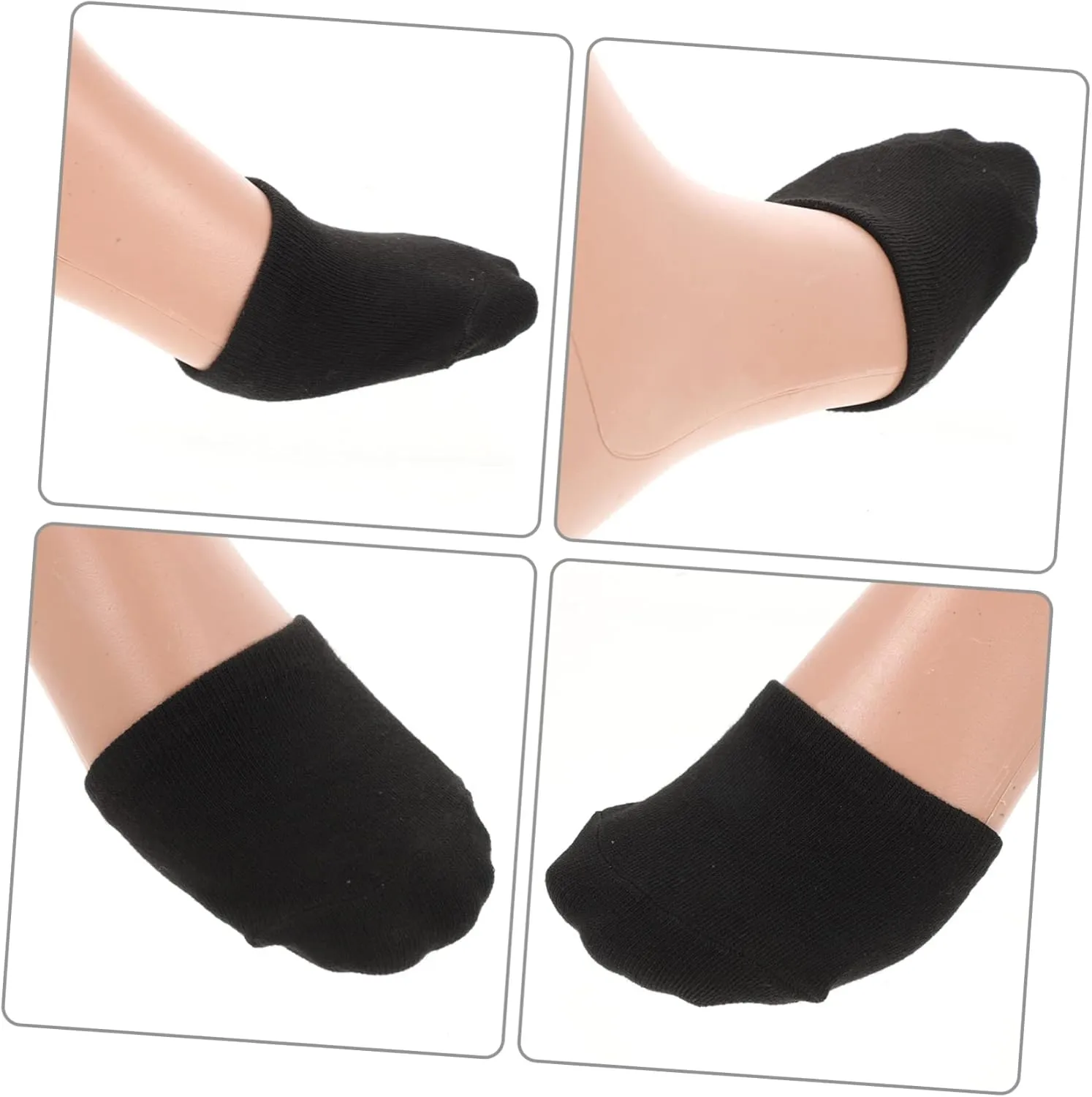 Cabilock Invisible Socks Half Palm Women's Cotton Socks 10 Pairs Comfortable No Show for High Heel
