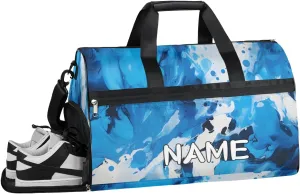 Camouflage Graffiti Background Sports Gym Bag with Wet Pocket & Shoes Compartment Travel Duffel Bag for Women Men Custom Sports Gym Bag Personalized Overnight Stay Weekend Tote Beach Luggage