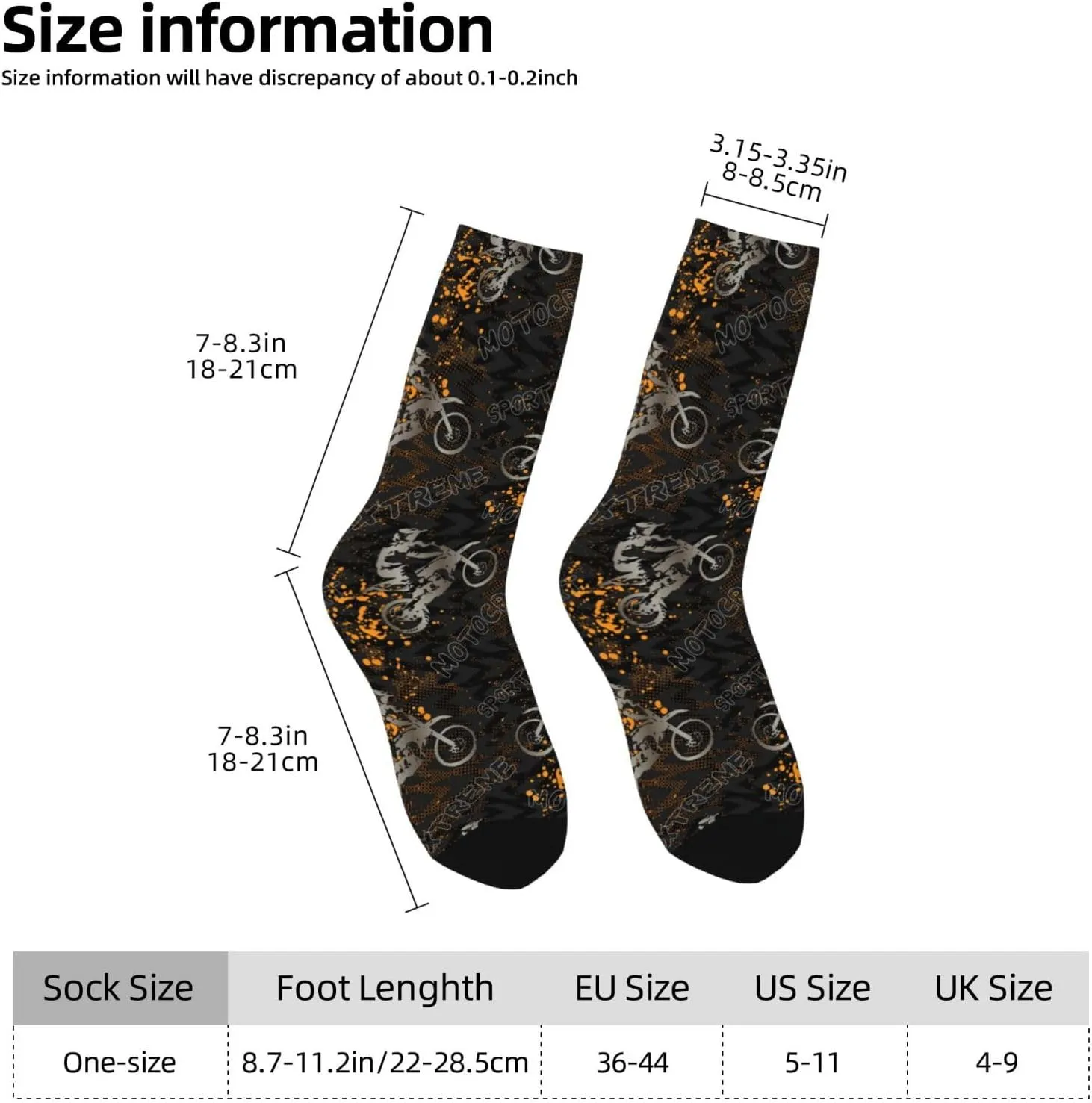 Car Racing Crew Socks Unisex Mid Calf Hiking Running Athletic Socks Colorful Print Socks