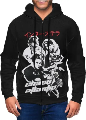 Chase Music Atlantic Band Full Zip Hoodie Men'S Casual Sweatshirt Long Sleeve With Pocket Pullover Hoody