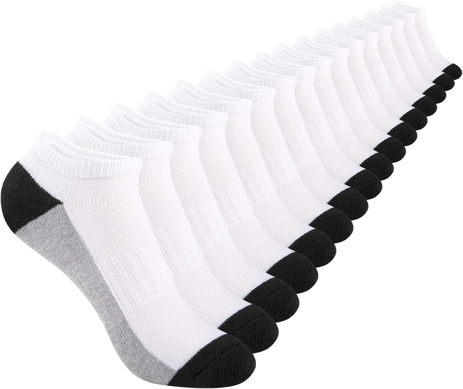 Comfoex Boys Ankle Athletic Low Cut Socks - 8 Pairs for 6-8, 4-6, 8-10 Years Old - Half Cushioned Short Socks
