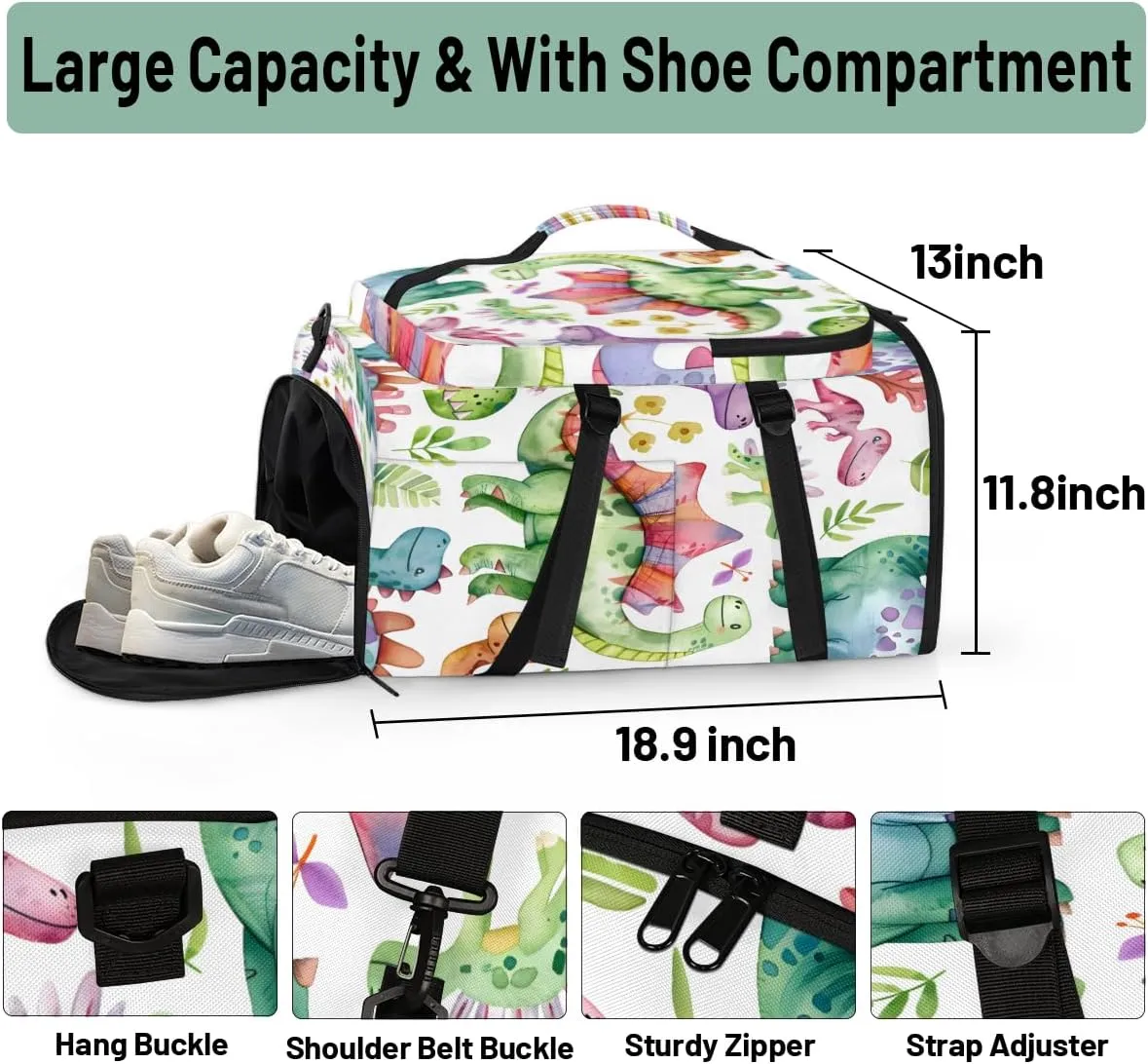 Dinosaur Funny Dino Travel Backpack Carry On Flight Approved for Men Women, Lightweight Large Luggage Weekender Casual Daypack Backpacks for Traveling Airplane