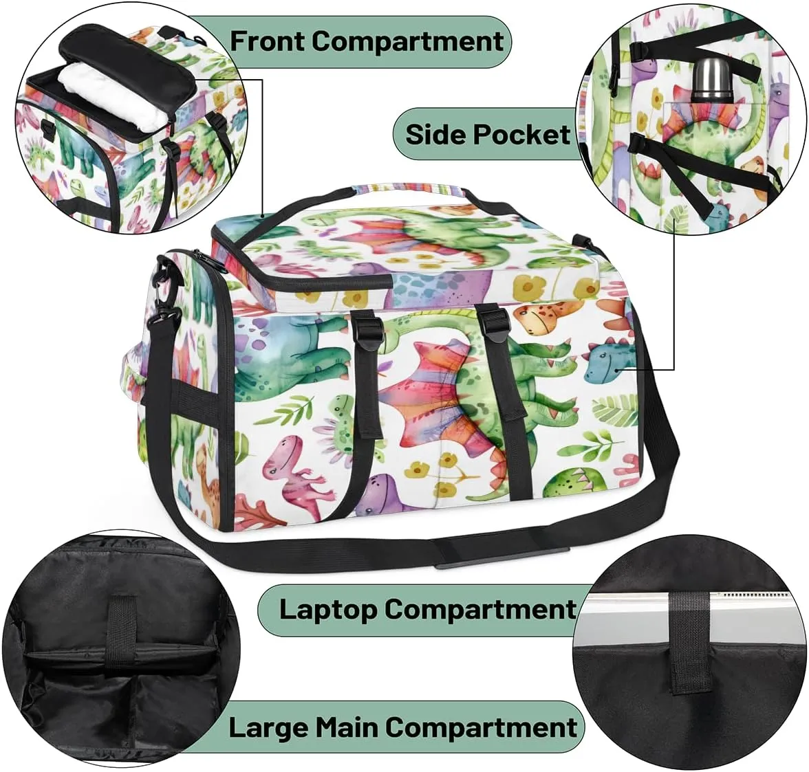Dinosaur Funny Dino Travel Backpack Carry On Flight Approved for Men Women, Lightweight Large Luggage Weekender Casual Daypack Backpacks for Traveling Airplane