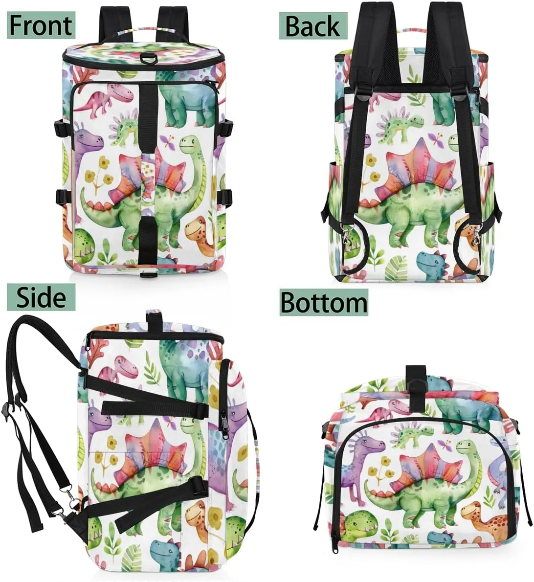 Dinosaur Funny Dino Travel Backpack Carry On Flight Approved for Men Women, Lightweight Large Luggage Weekender Casual Daypack Backpacks for Traveling Airplane