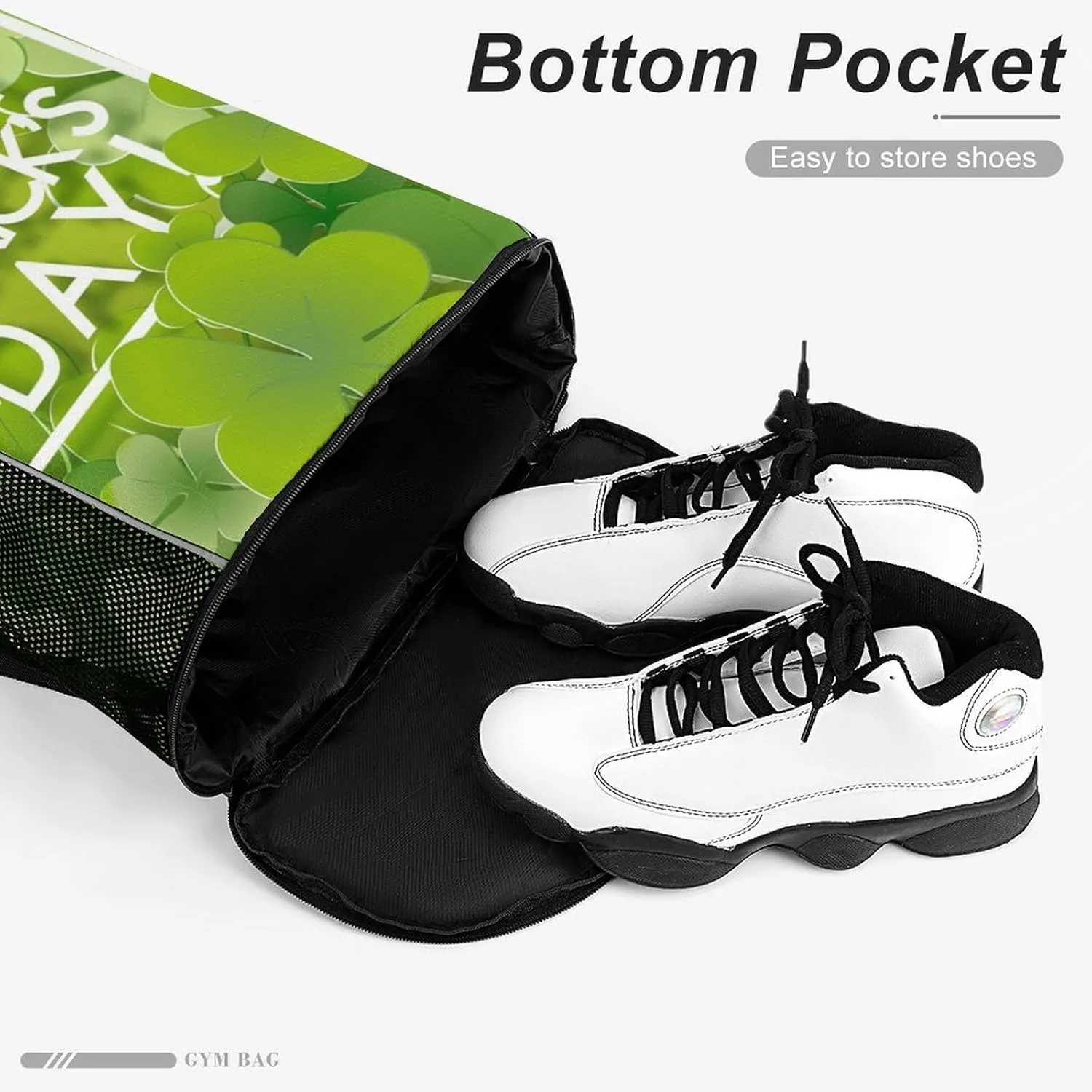 Drawstring Backpack Bag Sackpack Gym Bag Sport Beach Daypack Compatible with St Patricks Day Background for Men Women Cycling Hiking Team Training