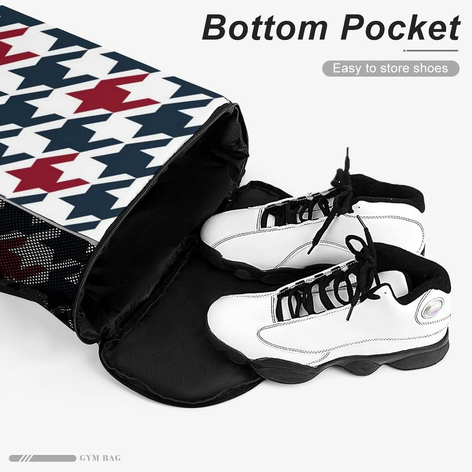 Drawstring Backpack Compatible with Red Black Classical Retro Houndstooth Pattern Gym Bag Men Womens Lightweight Drawstring Gym Backpack with Adjustable Shoulder Strap and Waterproof Compartment