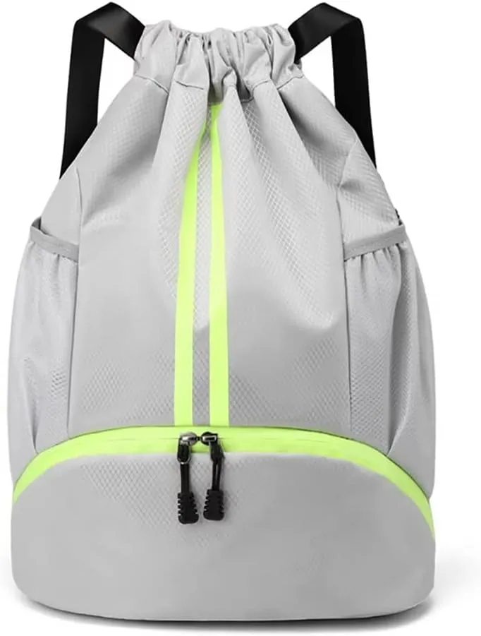 Drawstring Backpack for Men Women Waterproof Sackpack Large Capacity Gym Sports Bag Wet and Dry Separation String Bag