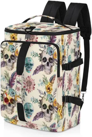 Ethnic Skull Travel Backpack Carry On Flight Approved for Men Women, Lightweight Large Luggage Weekender Casual Daypack Backpacks for Traveling Airplane