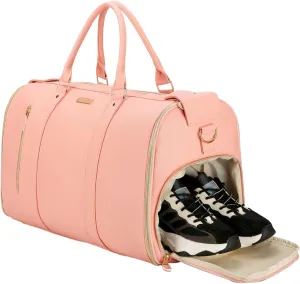 Folding Travel Bag | Foldable Duffel Bag for Women, Large Capacity Duffel Pack,Waterproof Overnight Duffel Bag with Shoes Compartment for Men Women, Pink, Refer to description, Unisex