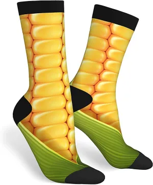 Fun Colorful Novelty Socks, Food Crazy Crew Socks Casual Dress Socks for Men Women Gifts