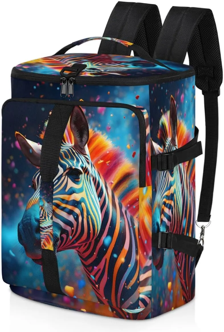 Funny Zebra Travel Backpack Carry On Flight Approved for Men Women, Lightweight Large Luggage Weekender Casual Daypack Backpacks for Traveling Airplane