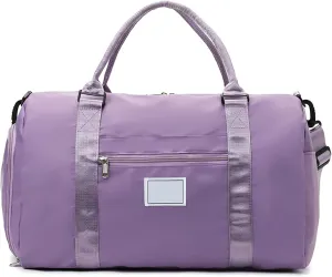 Gym Bag for Women Sports Duffel Bags Weekender Travel Overnight Bag with Shoes Compartment & Wet and Dry Separation Bag Lightweight Hospital Bag for Travel Gym Yoga Swimming Purple