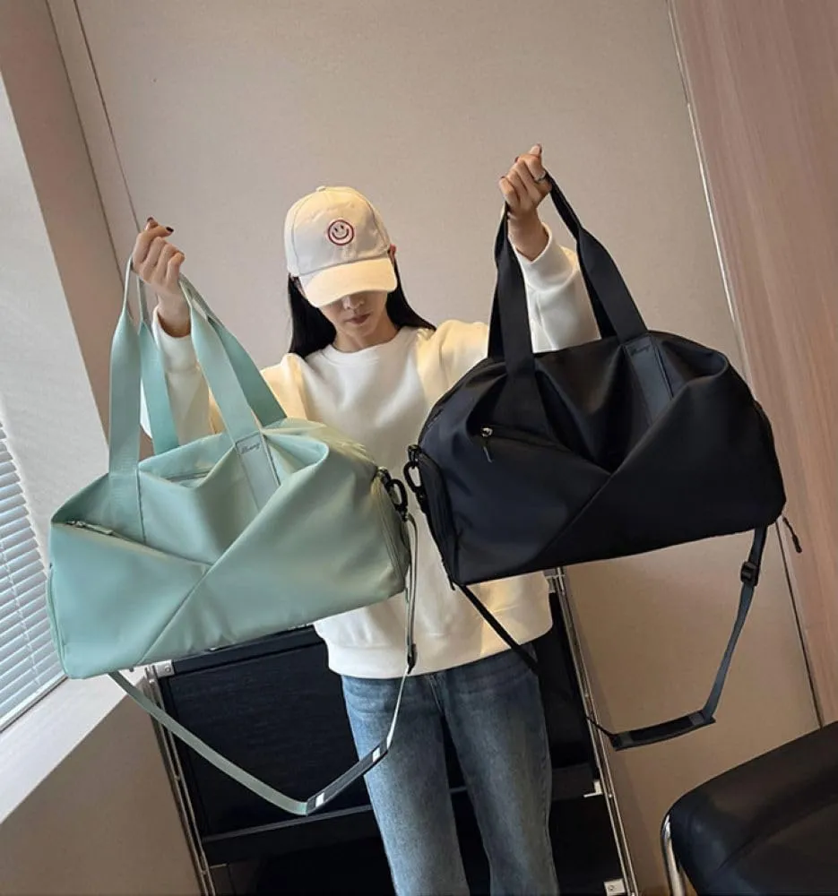 Gym Bag for Women,Sports Travel Duffel Bag, Weekender Overnight Bag with Wet Pocket and Shoes Compartment for Women, Travel,Workout,Gym, Yoga zmn&8625-1 (Green)
