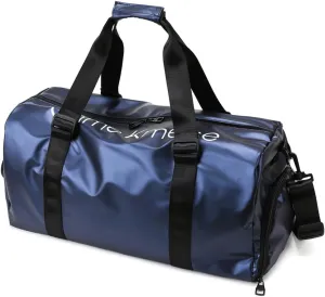 Gym Duffle Bag for Men Women with Shoe and Wet Compartment Sport Workout Waterproof Bags Large for Fitness Yoga Swimming Traveling Duffel, Blue, With Shoe and Wet Compartment