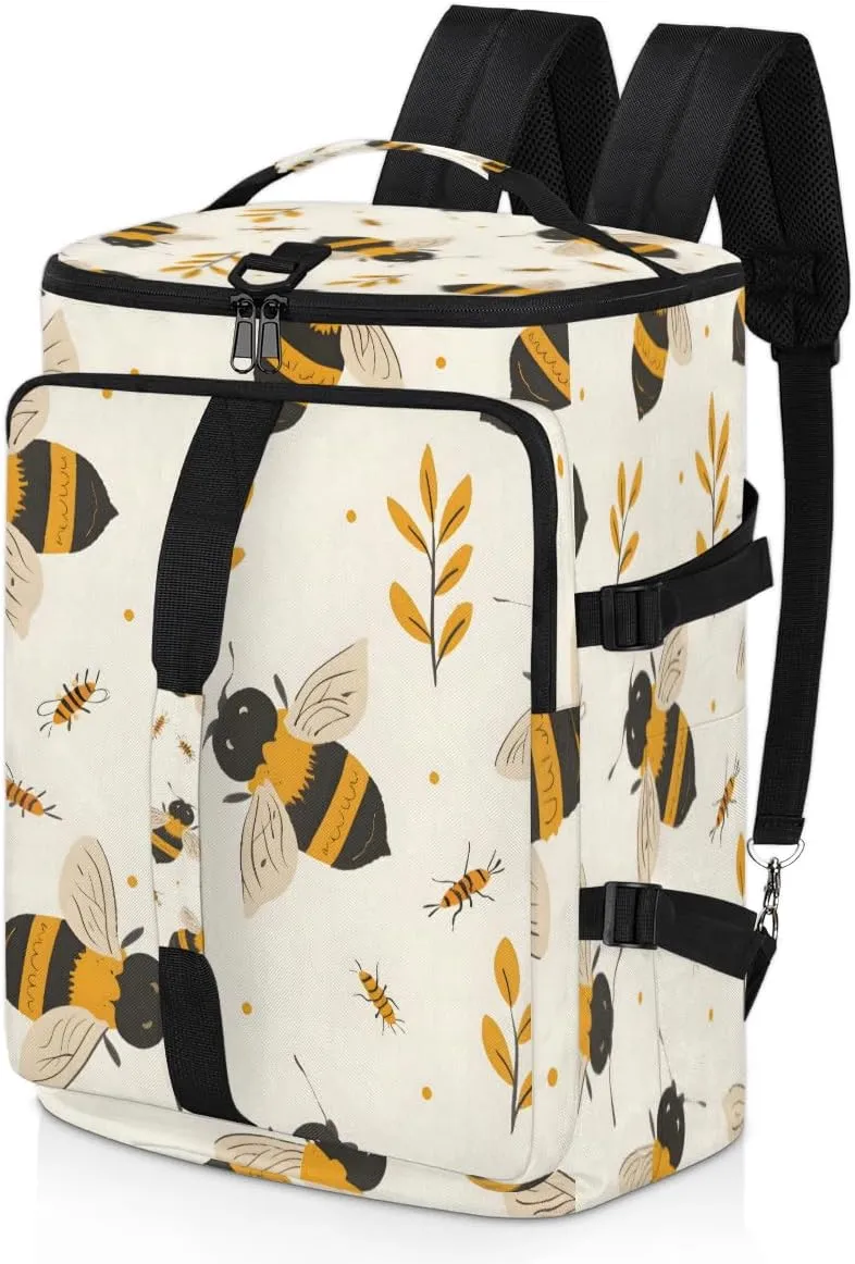 Honey Bee Travel Backpack Carry On Flight Approved for Men Women, Lightweight Large Luggage Weekender Casual Daypack Backpacks for Traveling Airplane