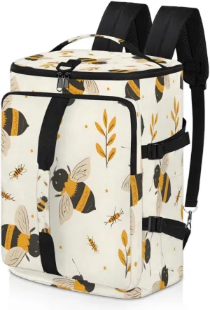 Honey Bee Travel Backpack Carry On Flight Approved for Men Women, Lightweight Large Luggage Weekender Casual Daypack Backpacks for Traveling Airplane