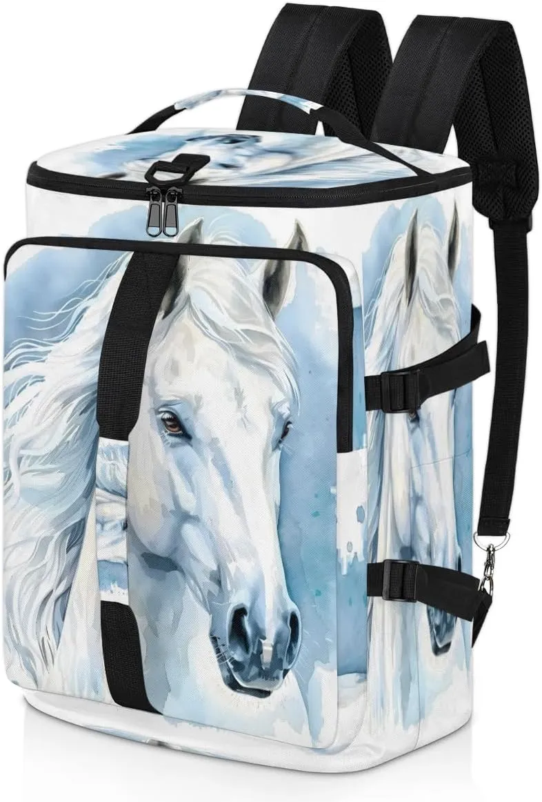 Horse Animal Travel Backpack Carry On Flight Approved for Men Women, Lightweight Large Luggage Weekender Casual Daypack Backpacks for Traveling Airplane
