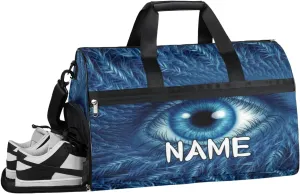 Human Eye Print Sports Gym Bag with Wet Pocket & Shoes Compartment Travel Duffel Bag for Women Men Custom Sports Gym Bag Personalized Overnight Stay Weekend Tote Beach Luggage