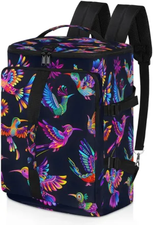 Hummingbird Mexican Theme Travel Backpack Carry On Flight Approved for Men Women, Lightweight Large Luggage Weekender Casual Daypack Backpacks for Traveling Airplane