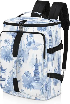 Japanese Traditional Garden Travel Backpack Carry On Flight Approved for Men Women, Lightweight Large Luggage Weekender Casual Daypack Backpacks for Traveling Airplane