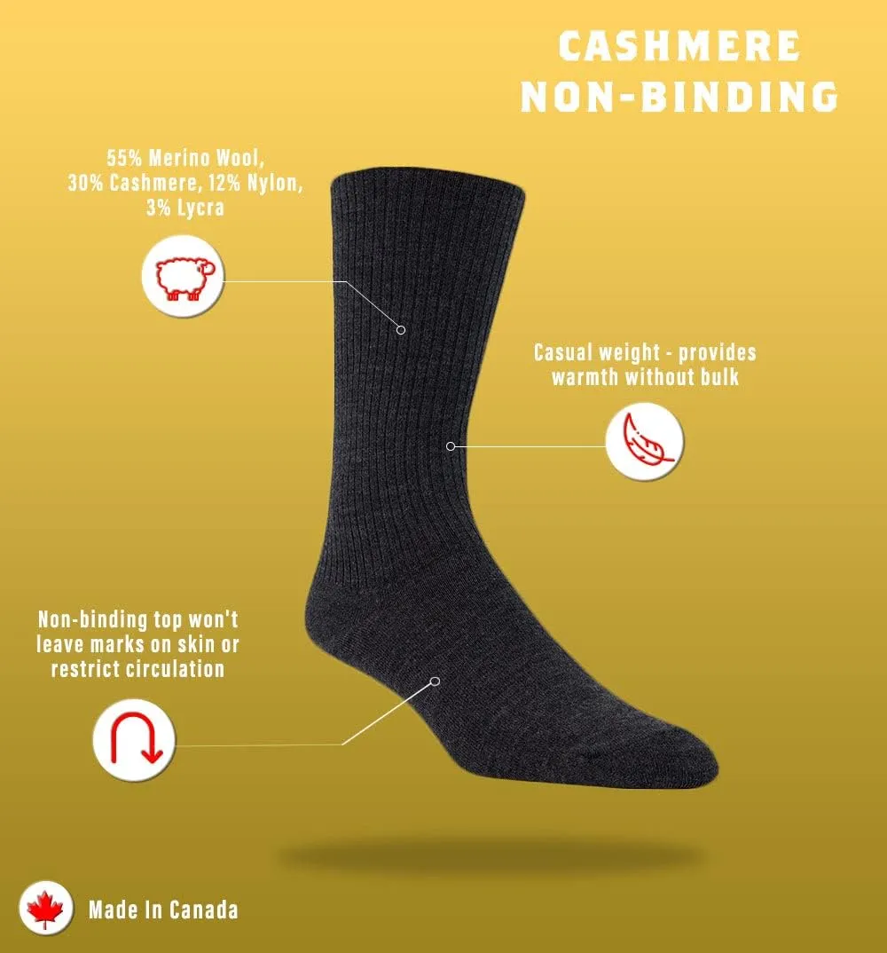 J.B. Field's Men's & Women's Cashmere non-binding Casual Socks (1 Pair)