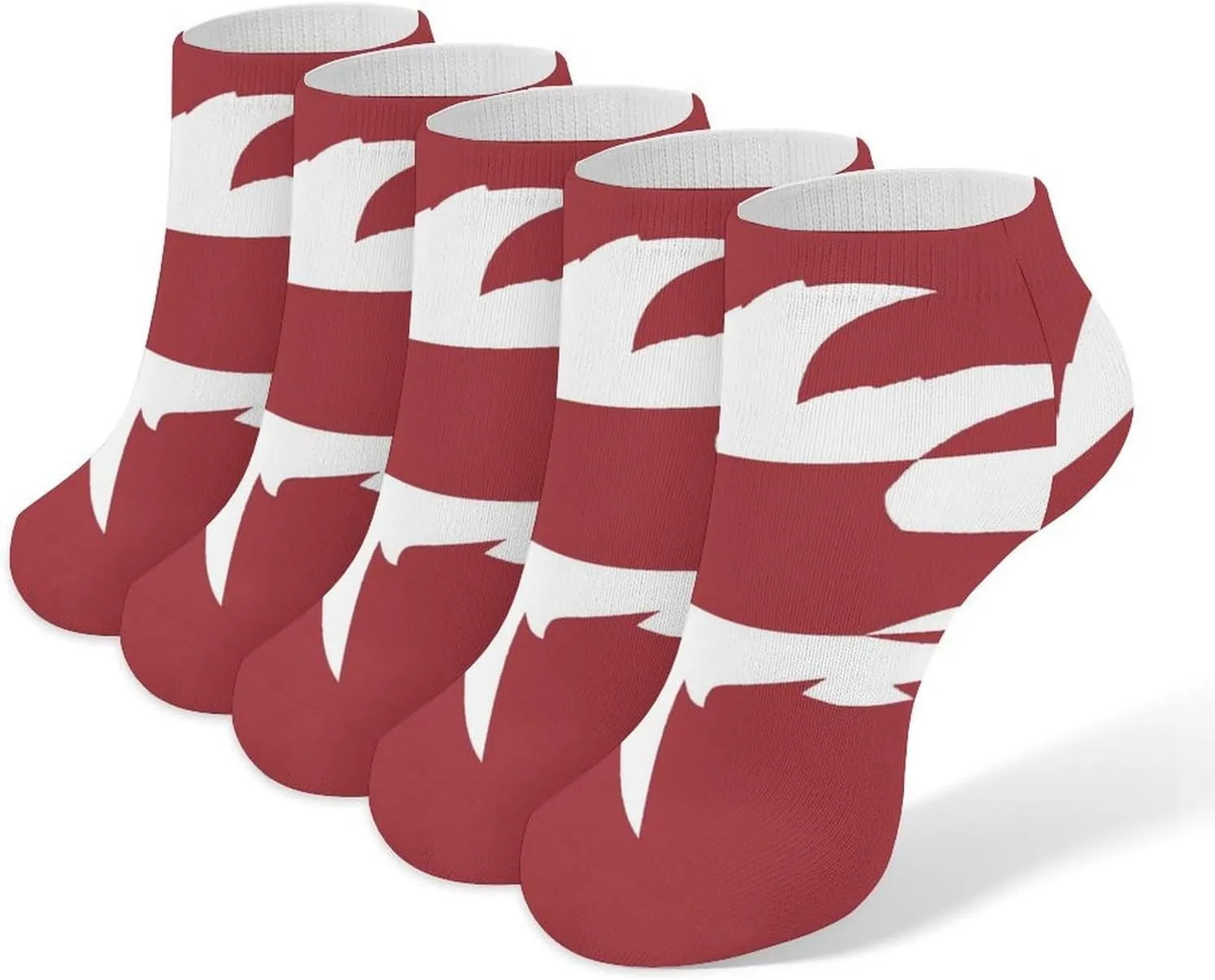 Latvia Flag And Falcon Bird 5 Pairs Ankle Socks Low-Cut Non Slip Athletic Running Flat Sock for Men And Women