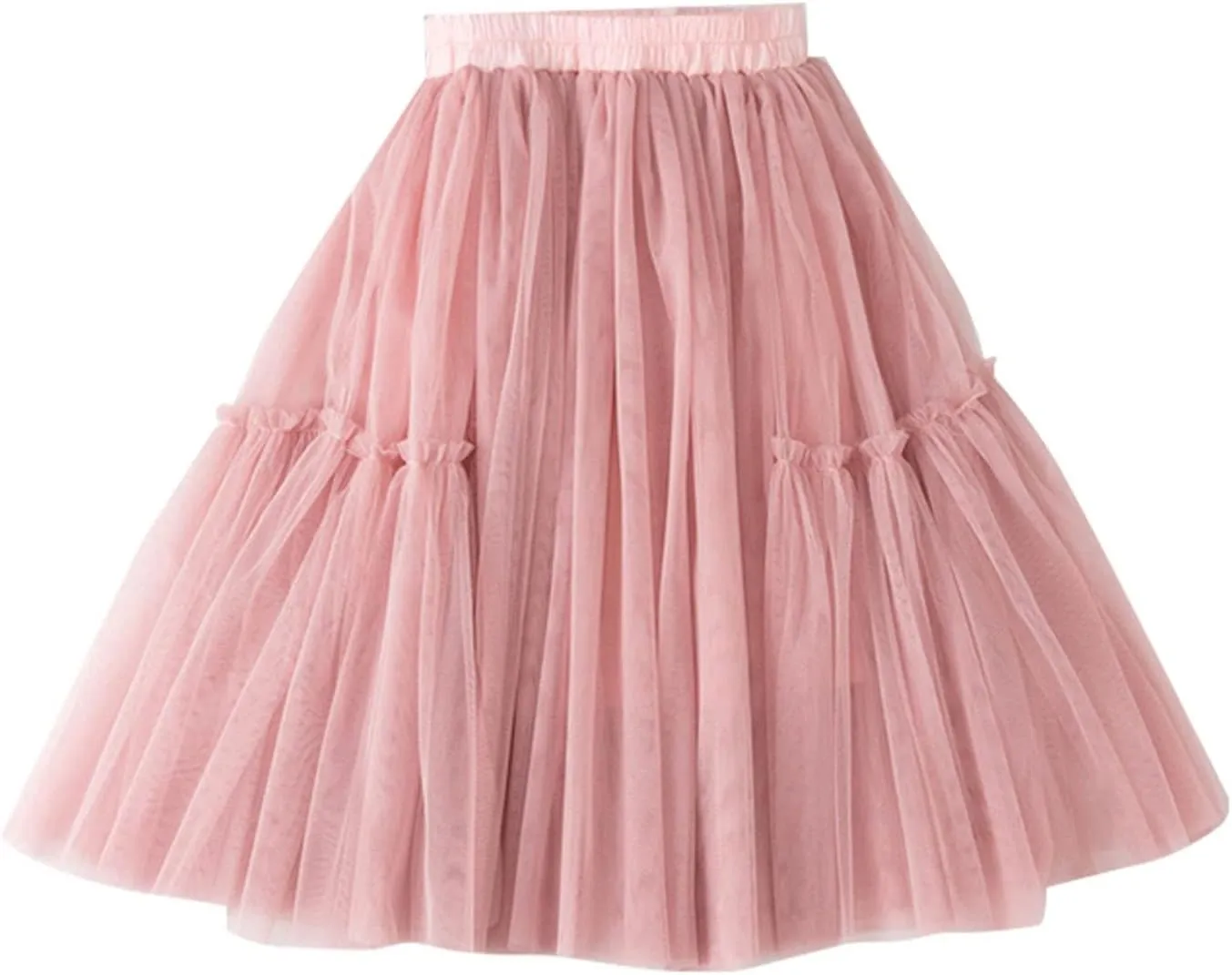 Little Child Girls Long Skirt Girls Tiered Ruffle Maxi Skirts Girls Soft Fluffy Skirt Party Girl Skirt Flower