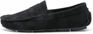 Loafer Shoes Driving Moccasins for Men Genuine Leather Round Toe Suede Vamp Penny Loafer Lightweight Anti-Slip Resistant Flat Heel Flexible Outdoor for Any Attire