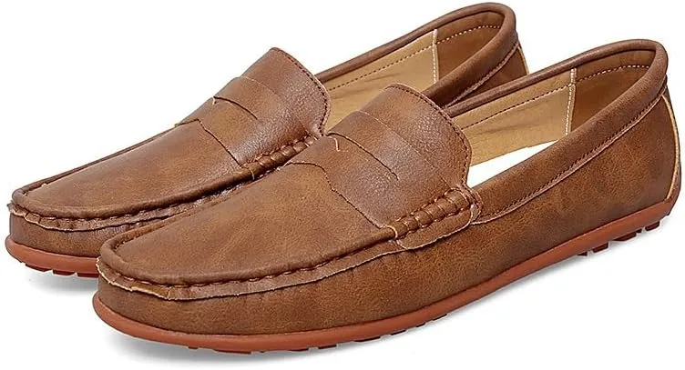 Loafers for Men Penny Loafers PU Leather Driving Loafers Anti-Slip Flexible Comfortable Fashion Slip-ons