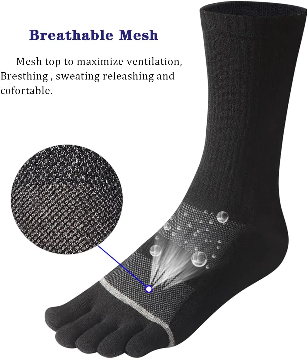 Meaiguo Toe Socks No Show Running Five Finger Socks for Men Women(3 Pairs/4 Pairs)