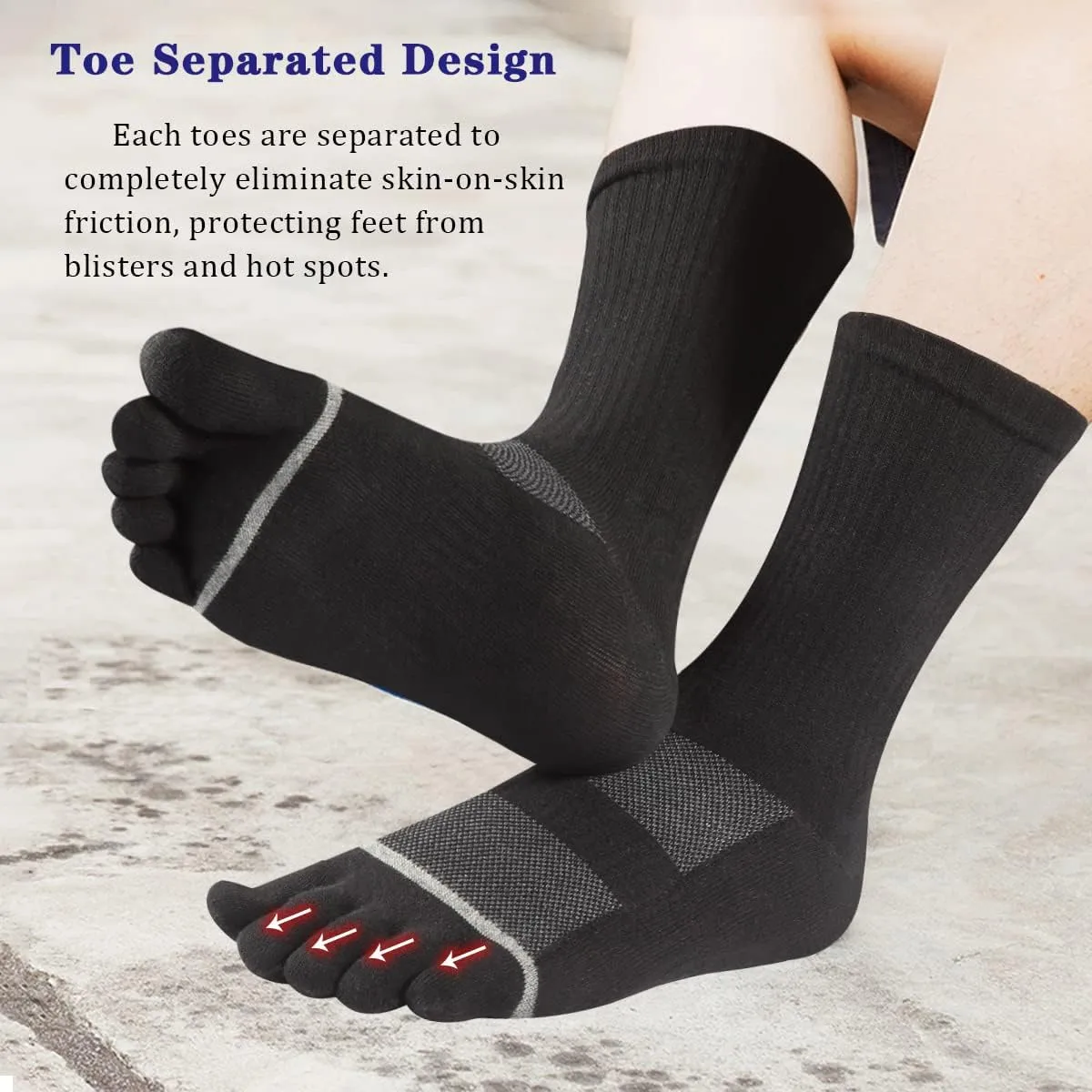 Meaiguo Toe Socks No Show Running Five Finger Socks for Men Women(3 Pairs/4 Pairs)