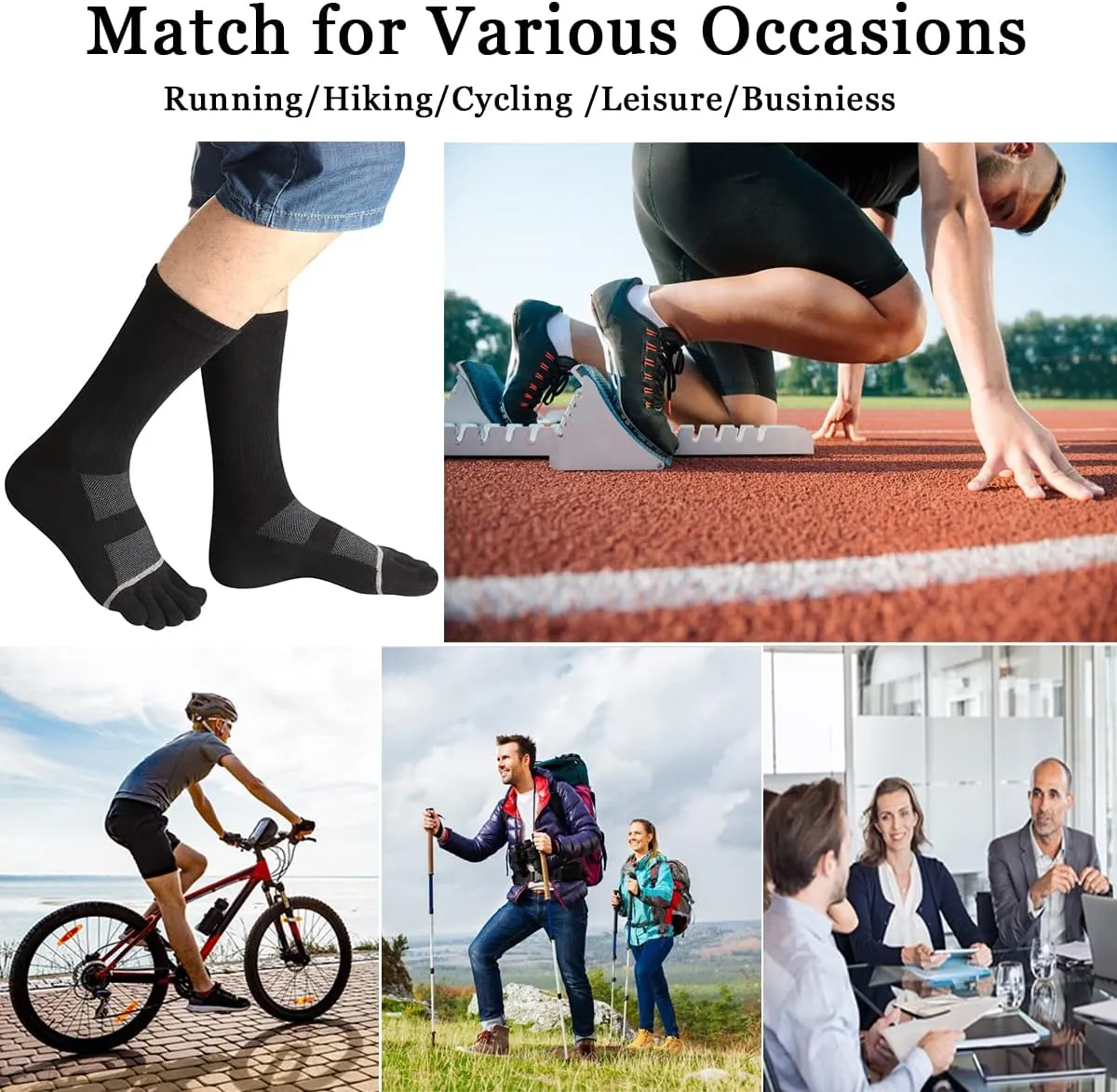 Meaiguo Toe Socks No Show Running Five Finger Socks for Men Women(3 Pairs/4 Pairs)
